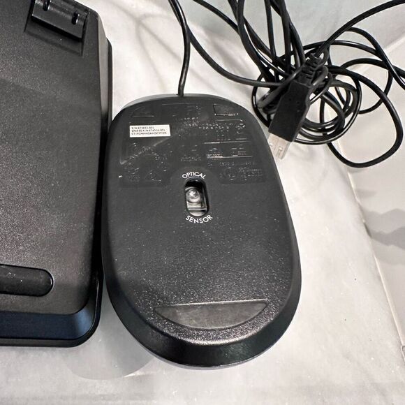 HP USB Slim Style Enhanced Keyboard with Optical Wired Mouse Bundled Black - Picture 4 of 5